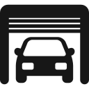 Icon Auto hinter offener Garagentür