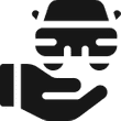 Icon Auto auf einer Hand 
