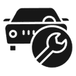 Icon Schraubenschlüssel und Auto