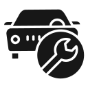 Icon Schraubenschlüssel und Auto
